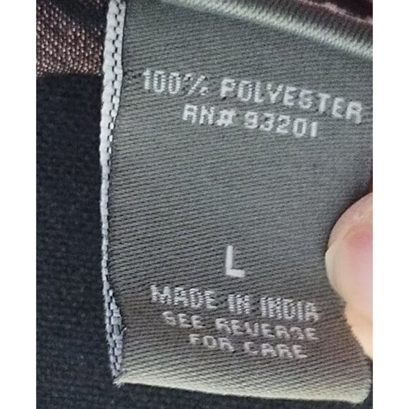 Dots Long Sleeve Flowy Sheer Blouse L - Picture 5 of 6